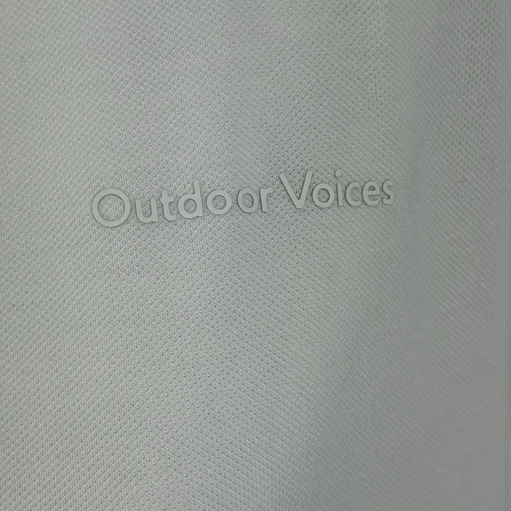 Outdoor Voices Birdie Cropped Polo‎ Women's XXL Milk Stone NWT - Picture 5 of 13